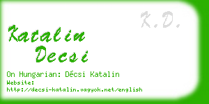 katalin decsi business card